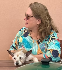 Sausages the dog receiving Reiki